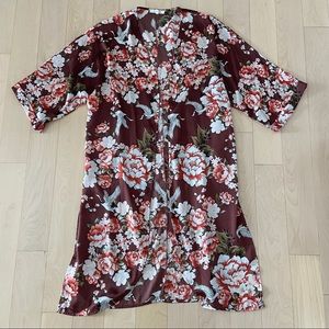 Long Floral Kimono
